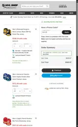 NHL29 coupon verification screenshot