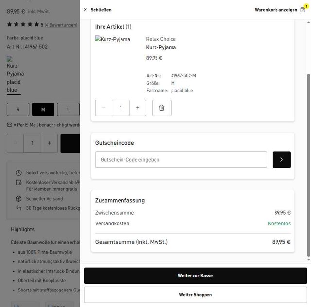 Calida checkout page showing Calida promo code box | Screenshot taken by SimplyCodes community member on Jun 13, 2025