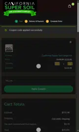 FALL10 coupon verification screenshot