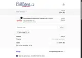 WELCOME10 coupon verification screenshot