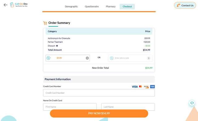 CallonDoc checkout page showing CallonDoc promo code box | Screenshot taken by SimplyCodes community member on Jun 27, 2025