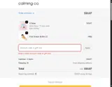 Calming Co. coupon verification screenshot