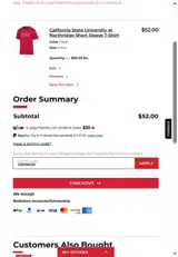 Cal State Northridge Matadors coupon verification screenshot