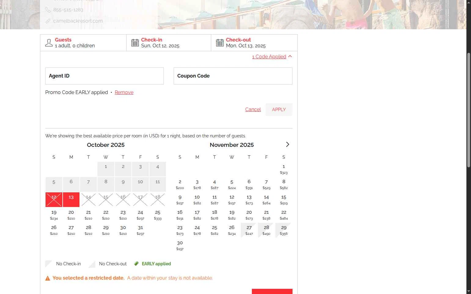 Camelback Resort Promo Codes - 15% Off Oct 2025