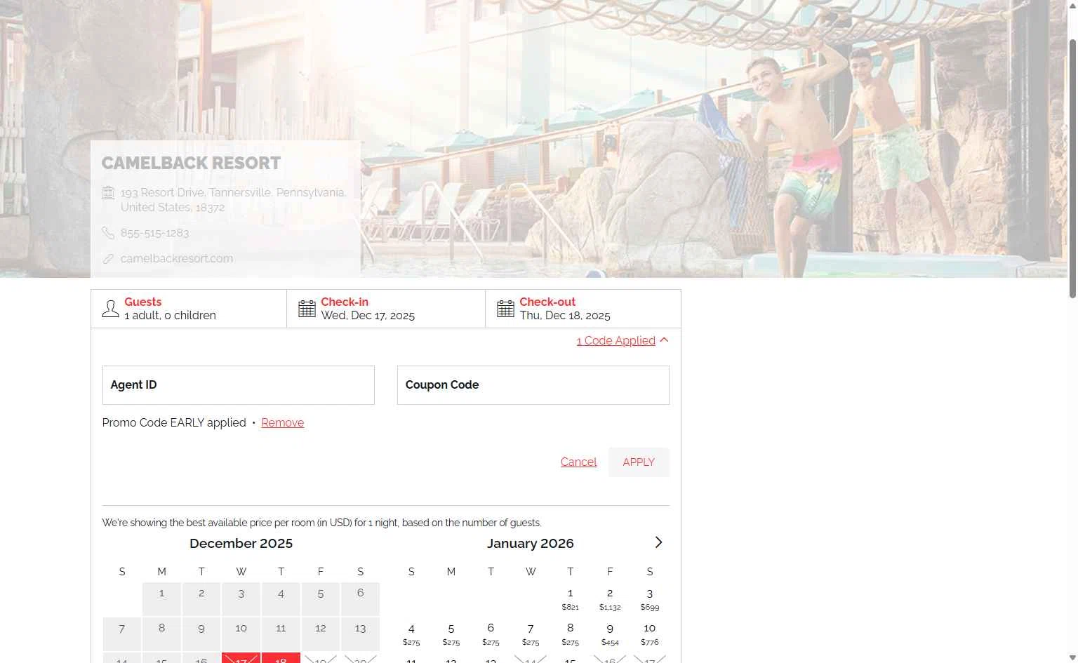 Camelback Resort Promo Code - 15% Off (Verified) Dec 2025