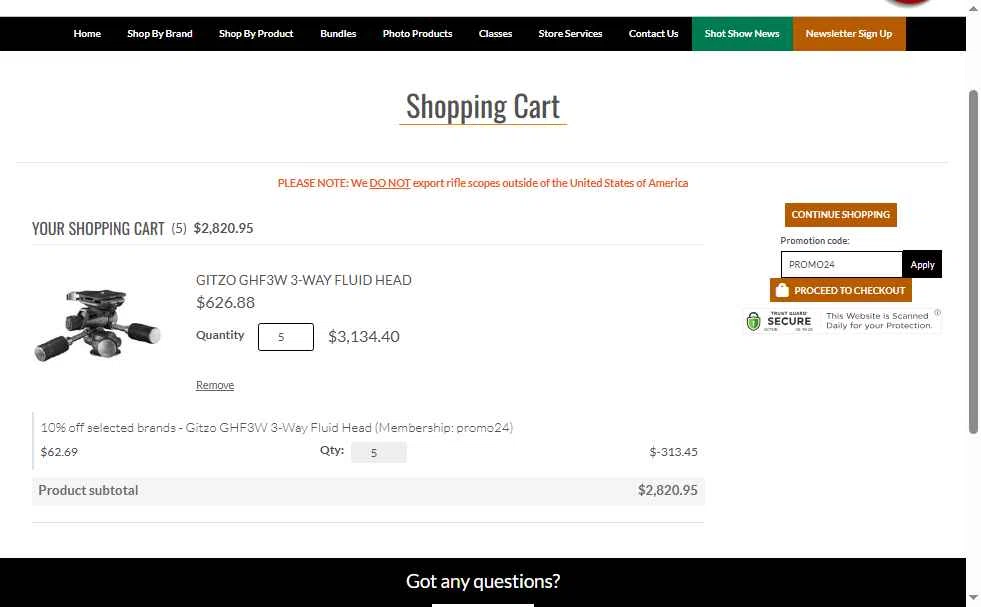 Camera Land NY checkout page showing Camera Land NY promo code box | Screenshot taken by SimplyCodes community member on Aug 17, 2025