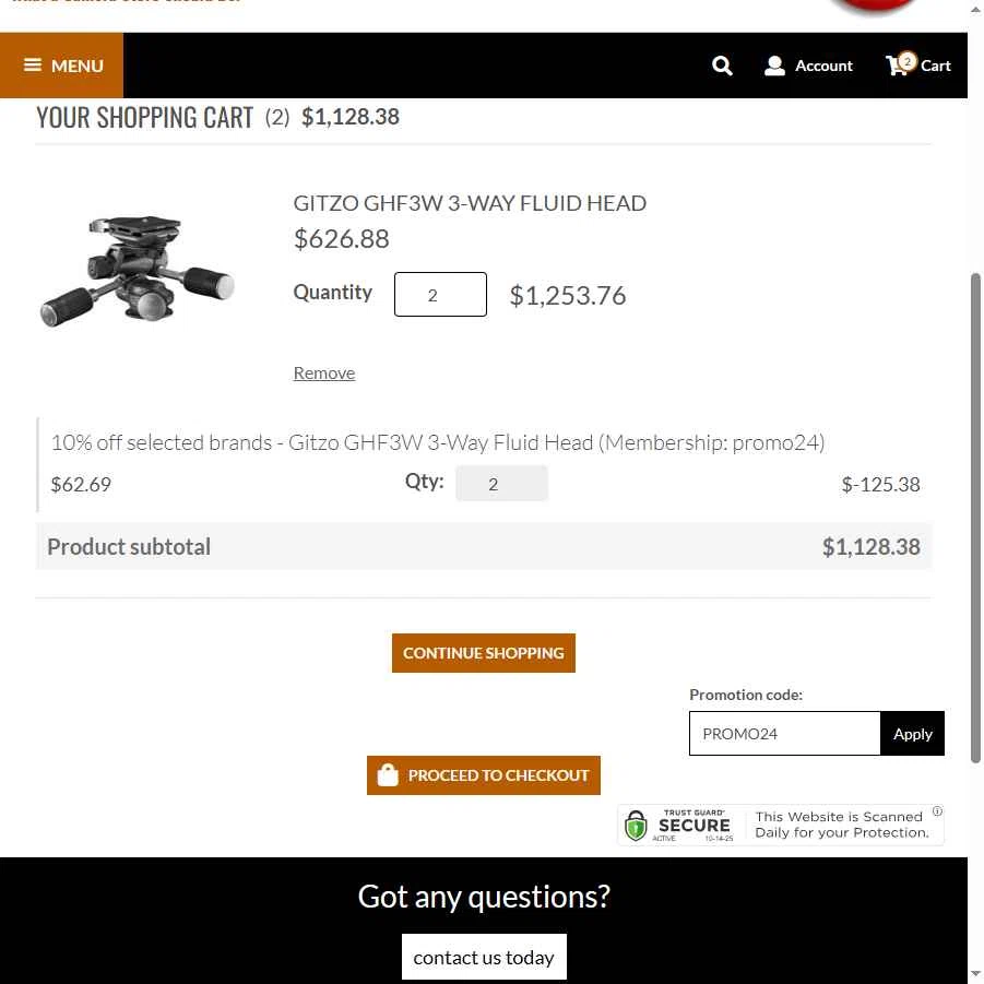 Camera Land NY checkout page showing Camera Land NY promo code box | Screenshot taken by SimplyCodes community member on Oct 14, 2025