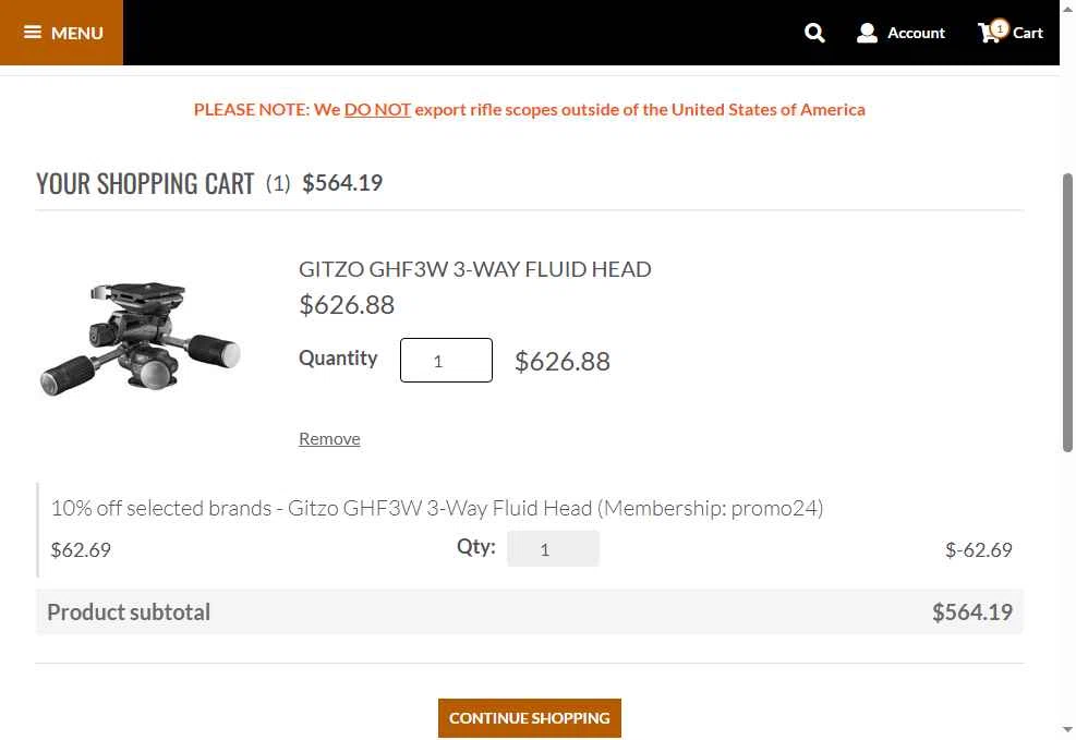 Camera Land NY checkout page showing Camera Land NY promo code box | Screenshot taken by SimplyCodes community member on Apr 27, 2025