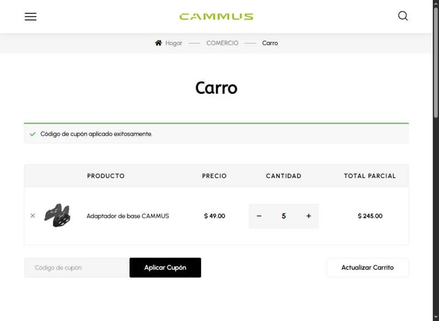 CAMMUS checkout page showing CAMMUS discount code box | Screenshot taken by SimplyCodes community member on Sep 6, 2025