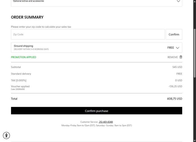 Camper checkout page showing Camper promo code box | Screenshot taken by SimplyCodes community member on Aug 4, 2025