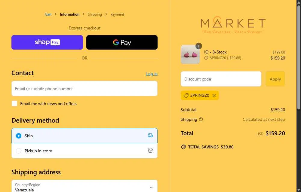 Campfire Audio Market checkout page showing Campfire Audio Market promo code box | Screenshot taken by SimplyCodes community member on Jun 13, 2025