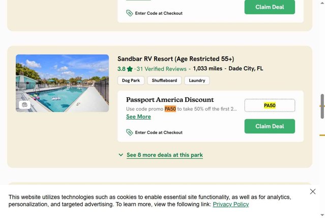 Campspot checkout page showing Campspot promo code box | Screenshot taken by SimplyCodes community member on Aug 28, 2025