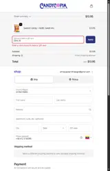 Candycopia coupon verification screenshot