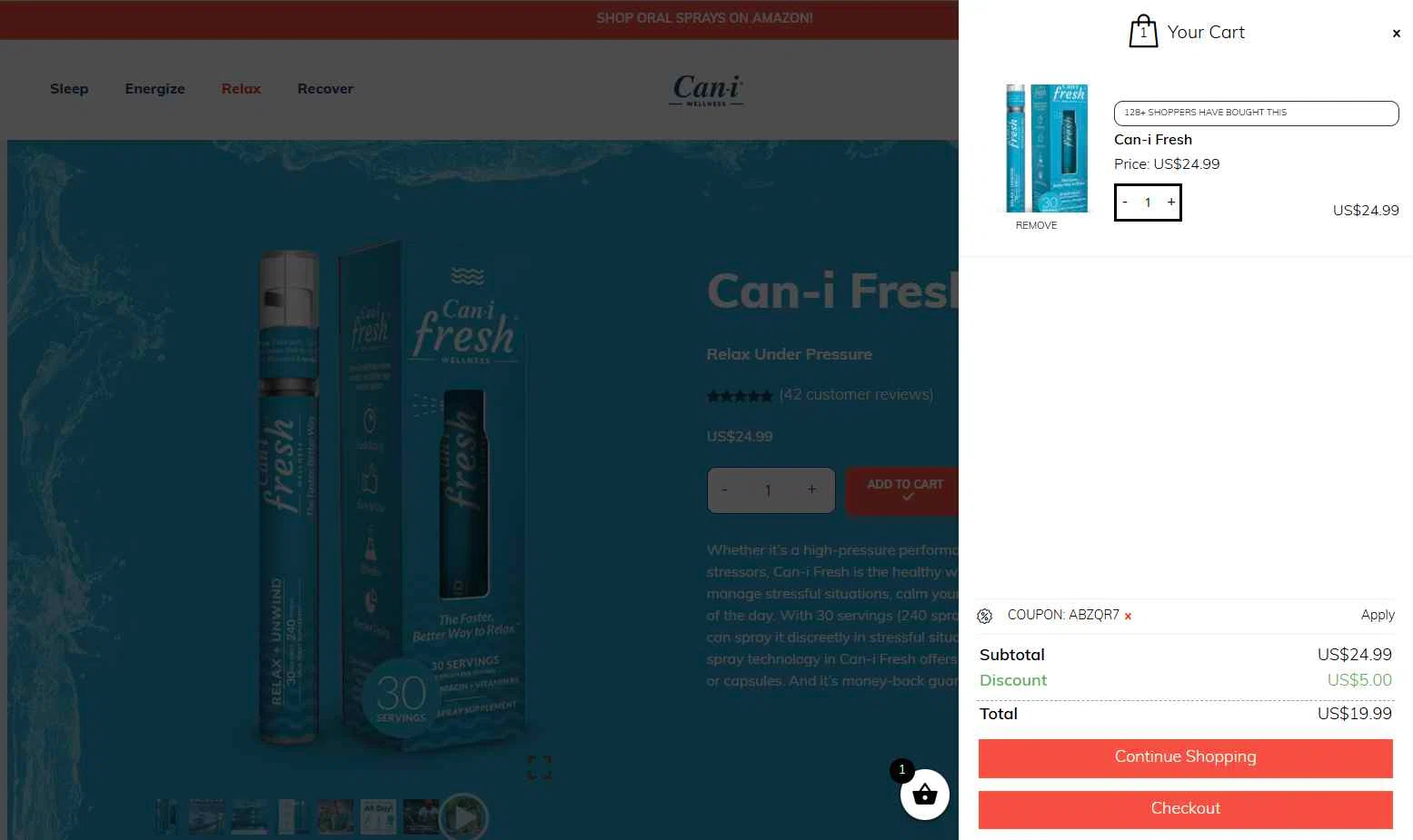 CaniBrands checkout page showing CaniBrands promo code box | Screenshot taken by SimplyCodes community member on Nov 11, 2025