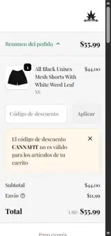 CANNAFIT coupon verification screenshot