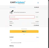 Canta Esthetic coupon verification screenshot