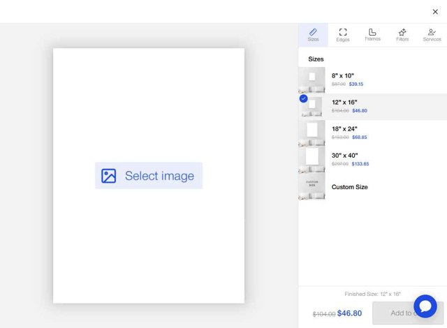Canvaspop checkout page showing Canvaspop discount code box | Screenshot taken by SimplyCodes community member on Aug 2, 2025