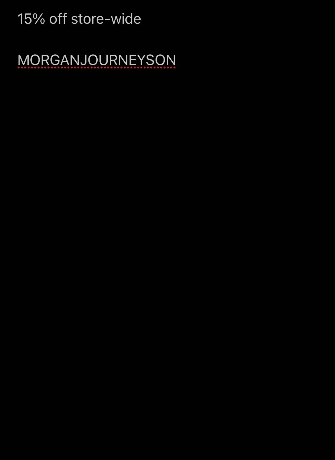 Canvelle discount code screenshot showing code MORGANJOURNEYSON applied at Canvelle checkout page. Uploaded by SimplyCodes community member fieldandfrolic on Jan 27, 2026