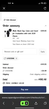 SAVE10NG coupon verification screenshot