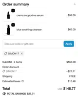 SIMON17 coupon verification screenshot