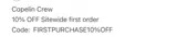 Capelin Crew coupon verification screenshot