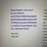 Capelin Crew coupon verification screenshot