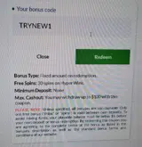 Captain Jack Casino coupon verification screenshot