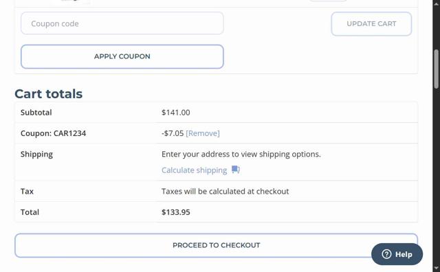 CariFree checkout page showing CariFree coupon code box | Screenshot taken by SimplyCodes community member on Jul 29, 2025