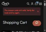 JULYFORE coupon verification screenshot