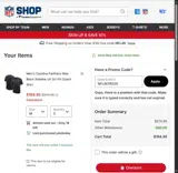 Carolina Panthers coupon verification screenshot