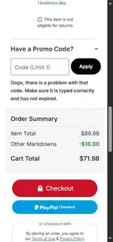 CAPONEXPAZE coupon verification screenshot