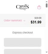 Carol's Boutique coupon verification screenshot