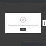 TREATS coupon verification screenshot