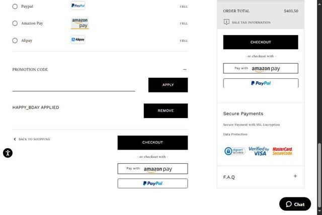 Casadei checkout page showing Casadei promo code box | Screenshot taken by SimplyCodes community member on Aug 1, 2025