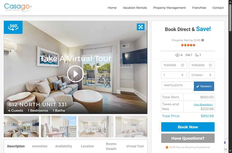 Casago checkout page showing Casago promo code box | Screenshot taken by SimplyCodes community member on Nov 9, 2025