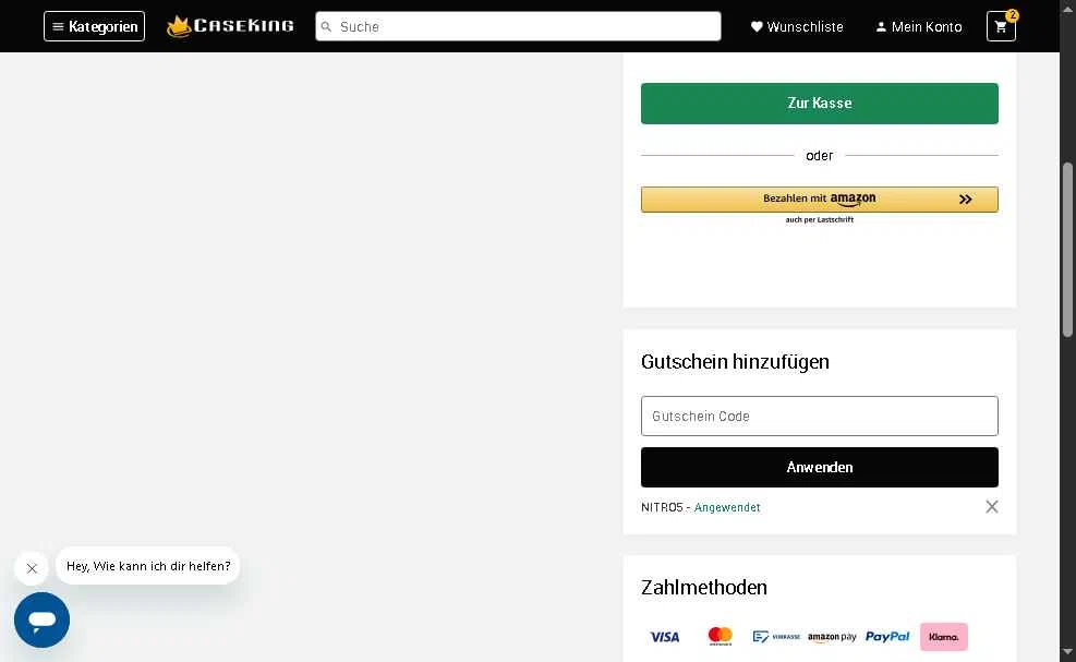 Caseking checkout page showing Caseking discount code box | Screenshot taken by SimplyCodes community member on Jan 3, 2026