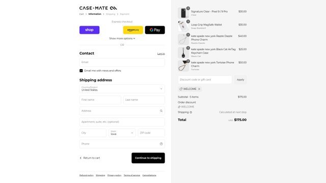 Case-Mate checkout page showing Case-Mate discount code box | Screenshot taken by SimplyCodes community member on Sep 3, 2025
