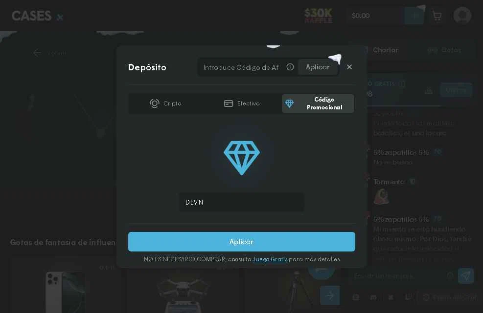 Cases.gg checkout page showing Cases.gg promo code box | Screenshot taken by SimplyCodes community member on Dec 12, 2025