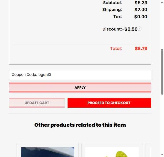 Cashion Rods checkout page showing Cashion Rods coupon code box | Screenshot taken by SimplyCodes community member on Sep 30, 2025