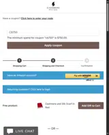 CB750 coupon verification screenshot