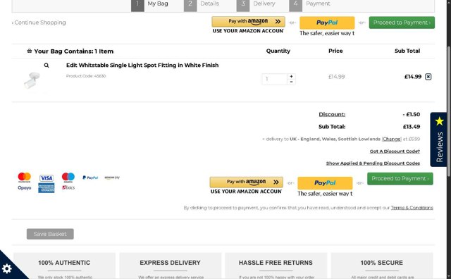 Castlegate Lights checkout page showing Castlegate Lights promo code box | Screenshot taken by SimplyCodes community member on Jul 12, 2025