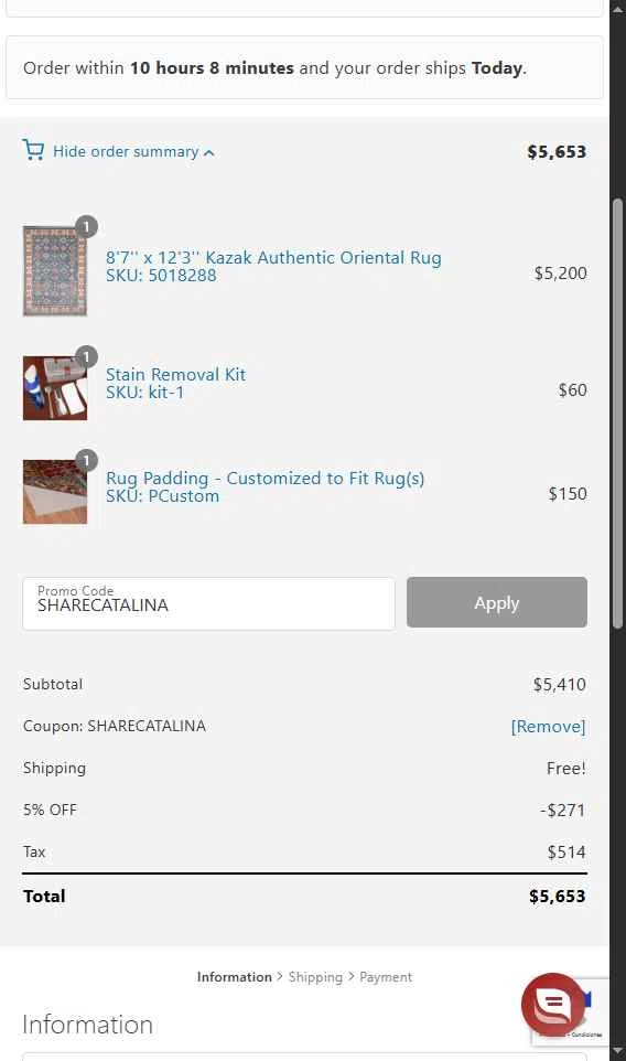 Catalina checkout page showing Catalina promo code box | Screenshot taken by SimplyCodes community member on Nov 17, 2025