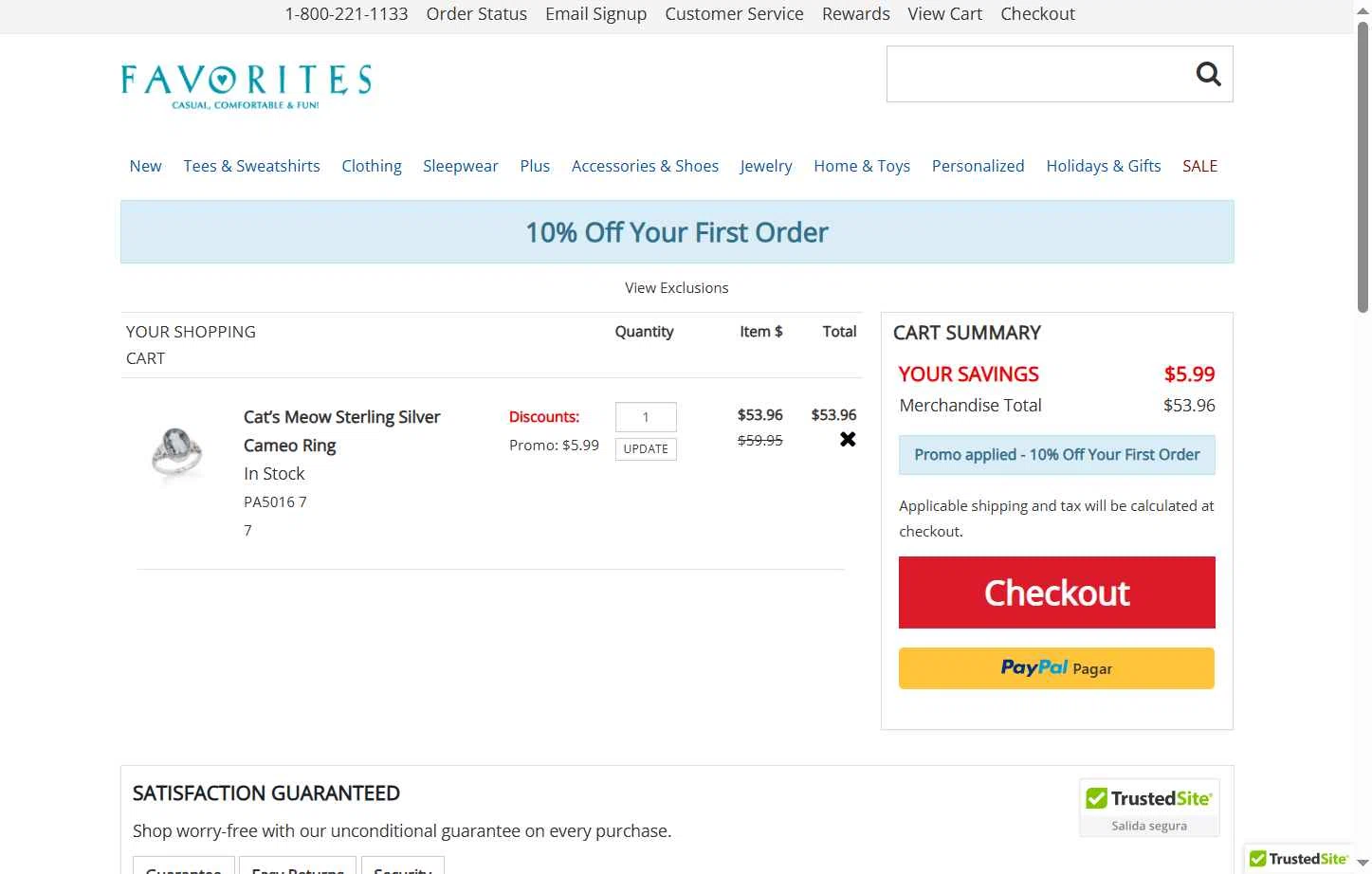 Catalog Favorites checkout page showing Catalog Favorites promo code box | Screenshot taken by SimplyCodes community member on Sep 3, 2025