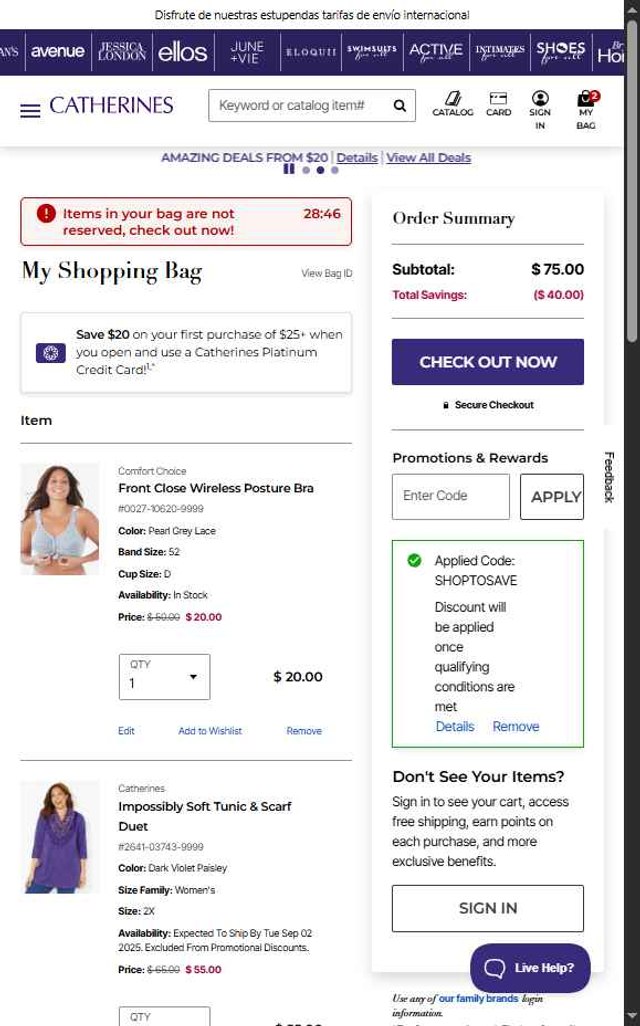 Catherines Promo Codes (9 Verified) - 50% Off Jul 2025