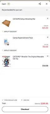 CATSUMO coupon verification screenshot