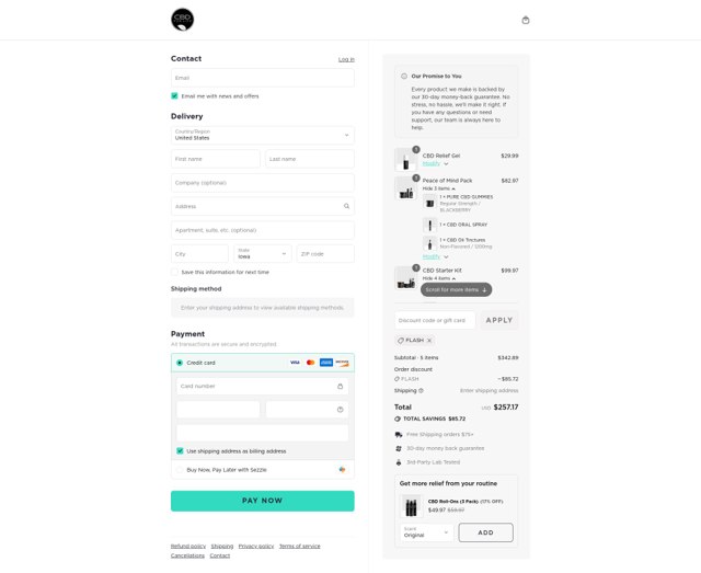 CBD For Life checkout page showing CBD For Life coupon code box | Screenshot taken by SimplyCodes community member on Sep 7, 2025