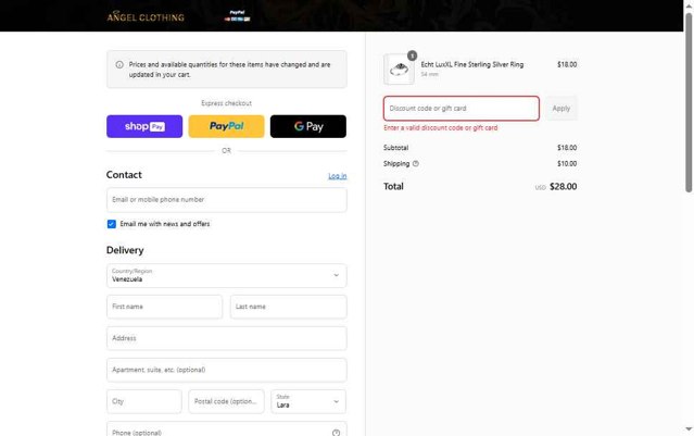 CCC checkout page showing CCC promo code box | Screenshot taken by SimplyCodes community member on Aug 21, 2025