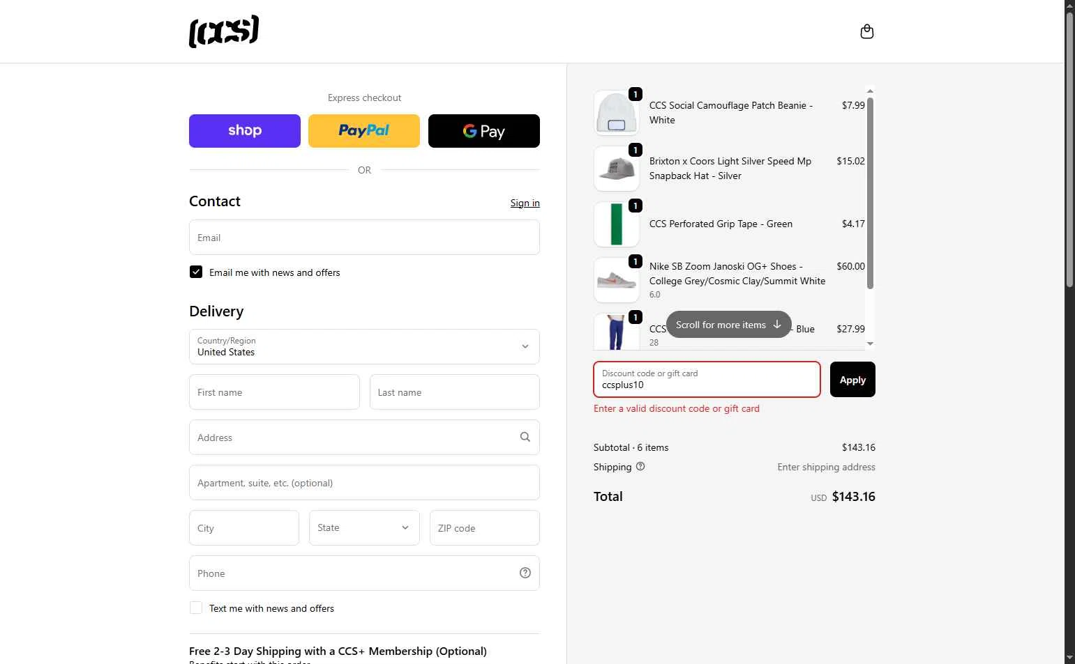 CCS Promo Codes - 15% Off (2 Verified) August 2026
