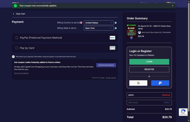 Loaded checkout page showing Loaded discount code box | Screenshot taken by SimplyCodes community member on Aug 16, 2025