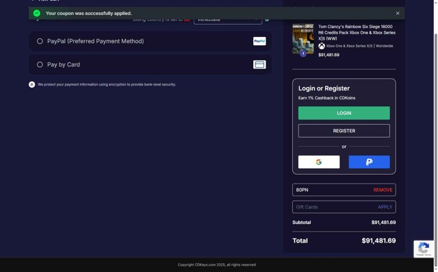 Loaded checkout page showing Loaded discount code box | Screenshot taken by SimplyCodes community member on Aug 26, 2025